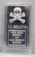 10 Grams Silver Bar with Rubies in Good