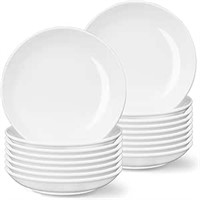 16 PK Ceramic Dessert Plates White, 6''