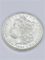 1884 Morgan Silver Dollar, 100