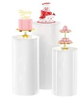 3pcs Cylinder Pedestal Stands For Weddings Etc