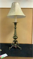 Antique Rare Bronze Table Lamp 36” tall base-9”