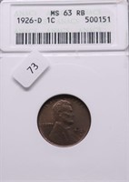 1926 D ANAX MS63 RB LINCOLN CENT