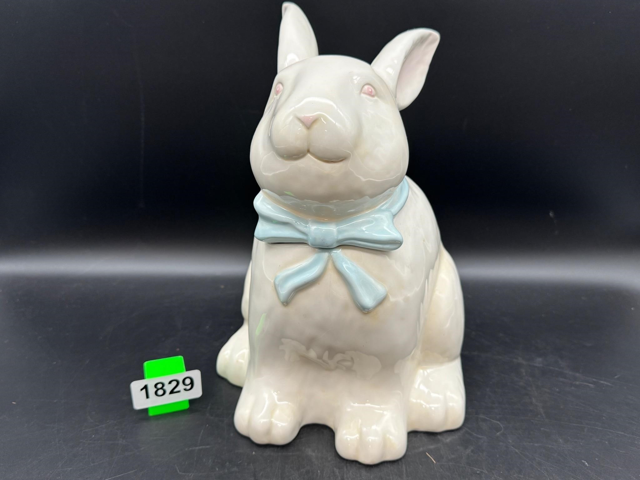 Large Ceramic Bunny Rabbit Cookie Jar