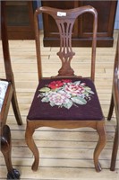 UPHOLSTERED FLORAL CHAIR