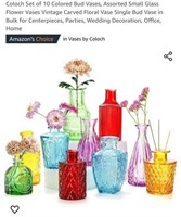 MSRP $29 Set 10 Colored Vases