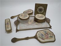 7 Piece Vintage Victorian Style Vanity Set