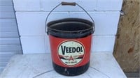 Vintage Veedol Oils & Greases Metal Bucket