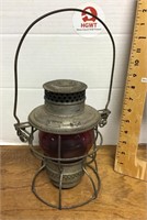 Adlake No. 250 kerosene lantern with red glass