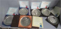 Pewter collector plates with cert. by Hamilton