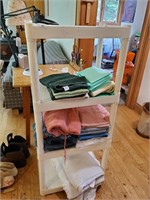 4-Tier Plastic Shelf w/ Towels