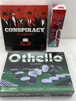Othello/ Conspiracy/ Jenga games