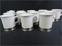 12 Match Pewter Mugs Handmade in Italy