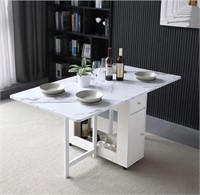 Folding Dining Table with Rack