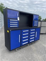 New Cherry 7' Work Bench / Tool Chest Blue