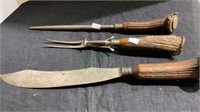 Carving set - George H Cowan carving set with