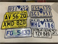 Large Qty Misc Number Plates x 19