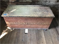 Grain Painted Early Blanket Chest