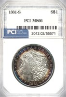 1881-S Morgan Silver Dollar MS-66 Toning