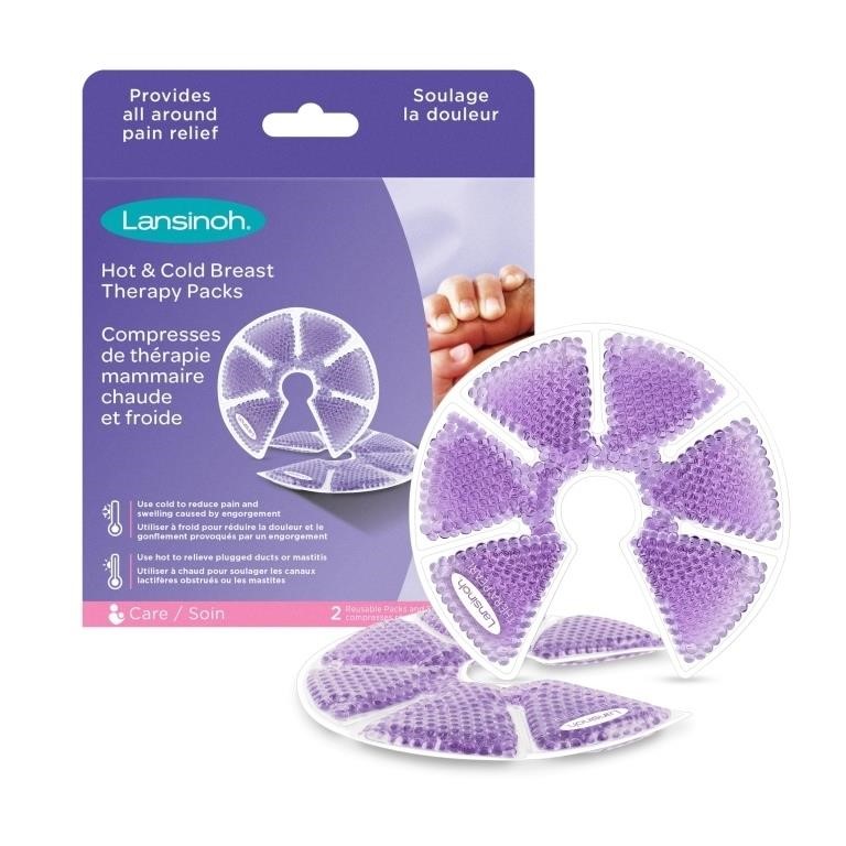 Lansinoh Breast Therapy Packs with Soft Covers, Ho