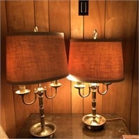 Pair of Lamps and Table