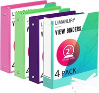 2 Inch Binders, Round 2" 3 Ring Binder,