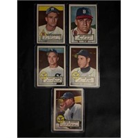 (5) 1952 Topps Baseball Cards Nice Shape