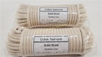 (2) 100ft. Solid Braid Synthetic Core Ropes