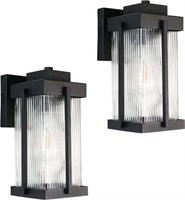 Set of Modern Simple Black Outdoor Wall Light