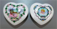 101 Lot of 2 Heritage House Music Boxes - Heart -