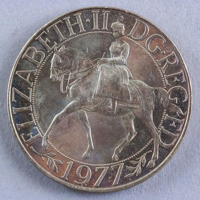 1977 25 Pence Silver Jubilee Coin  Elizabeth II