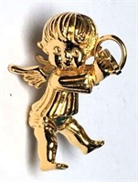 Franklin Mint Gold Plated Angel Pendant