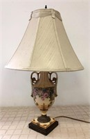 BEAUTIFUL ANTIQUE PORCELAIN LAMP- WORKS