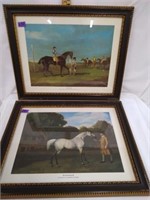 Set of 2 framed 13.5x16.5 horse prints