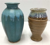 Two Signed Studio Pottery Vases