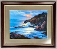 William DeShazo Framed Print "Sunset Cove"