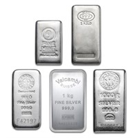 Random Pick Misc. Silver 1 Kilo Bar .999 - 1 Bar p