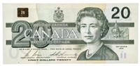 Bank of Canada 1991 $20 (EVC) NO BP # UNC