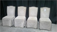 VERY NICE SET OF 4 UPHOLSTERED CHAIRS