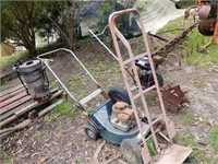 Rover Baron 45 Petrol Lawn Mower, Hand Truck etc