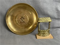 Bronze Denmark Plate and Wishing Well