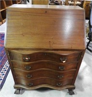 Mahogany Chippendale style four drawer slant