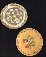 Vintage Wood Serving Plates