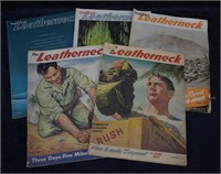 5 pcs. Vintage Pacific Leatherneck Magazines