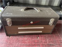 Vintage Metal Kennedy  Tool box with contents