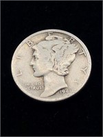 Vintage 1941 10C Mercury Silver Dime coin