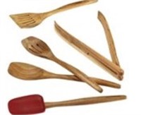 Rachael Ray - Cucina 5-Piece Wooden Tool Set - Red