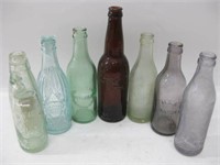 7 Vtg / Antique Bottles - HF Firth w/ Marble Stop