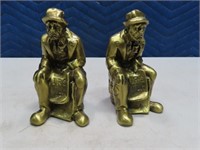 Brass vintage IRS Old Man Bookend Set