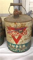 Conoco Super Motor oil gas can