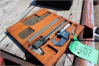 Mitutoyo Micrometers w/ Wood Case